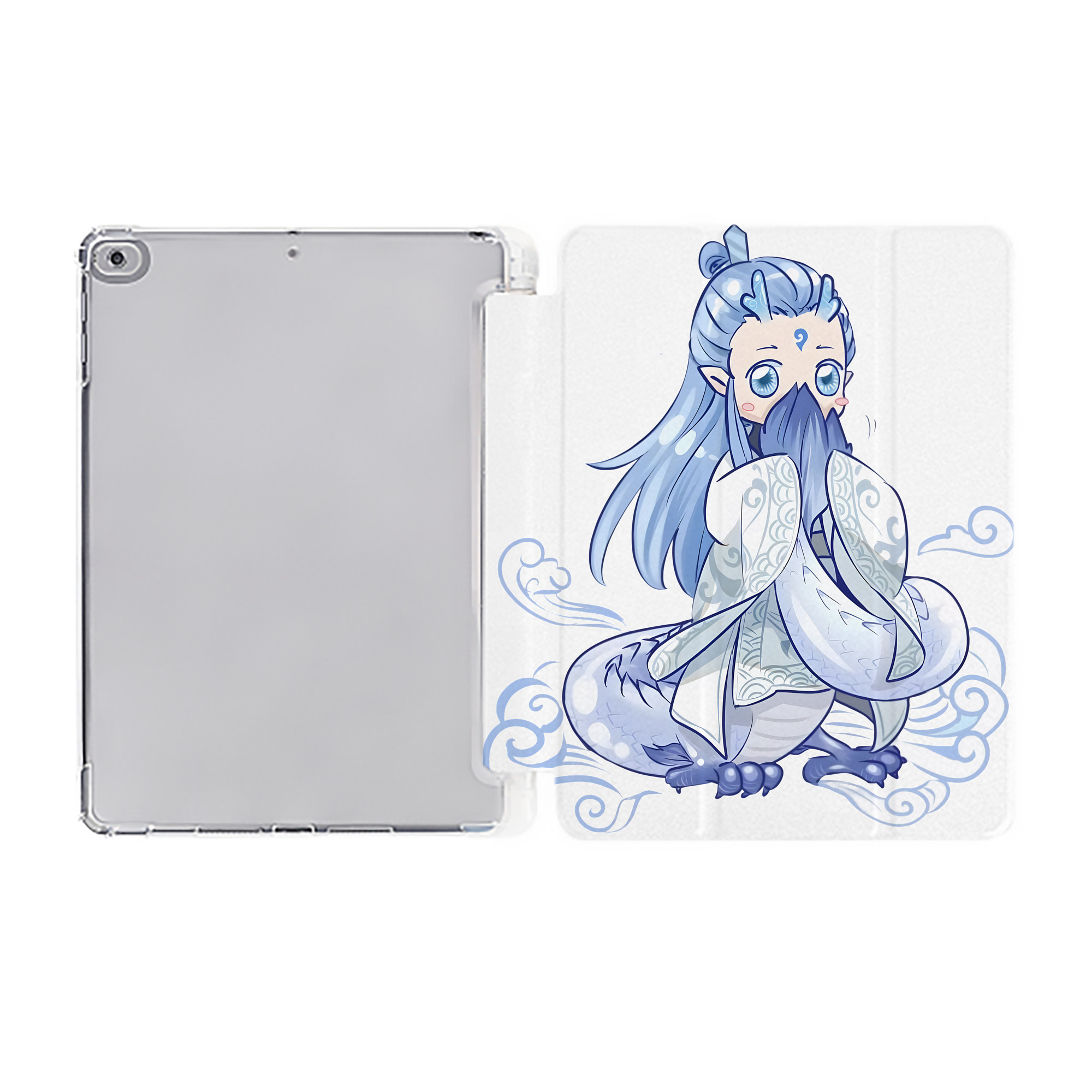 （画像用） Ne Zha 2 ナタ 魔童の大暴れ IPad ケース ペン収納付き 三つ折りスタンド PUレザー×シリコン 対応機種9.5/10.5/10.9インチ